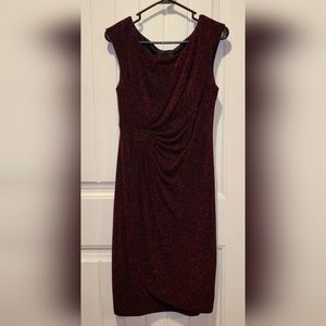 Connected Apparel red and black dress size 10